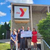 YMCA check ceremony