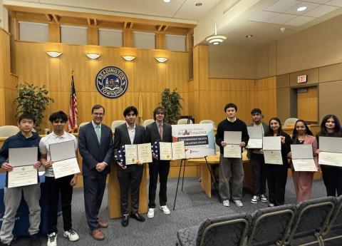Congressman Kean with 2025 Congressional App Challenge participants